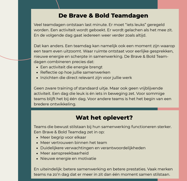 Aanbod 39 Brave Bold Teamdagen feb26